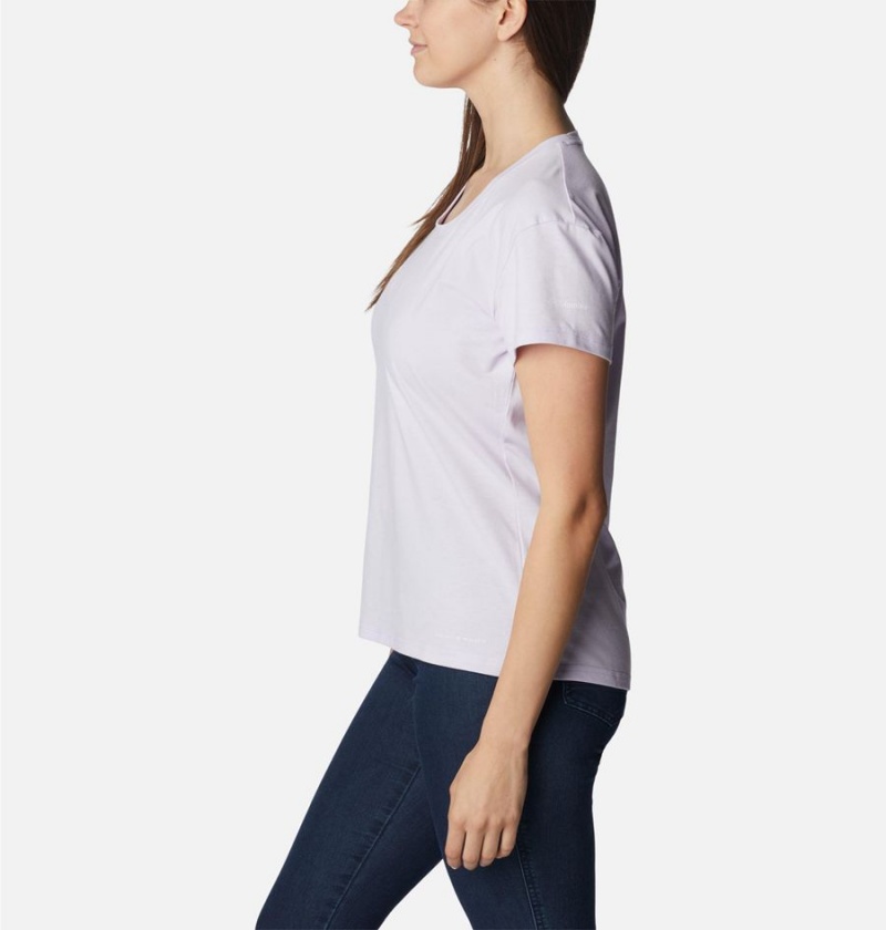 Columbia Sun Trek Women's T-Shirt Purple | UHTJIM-675