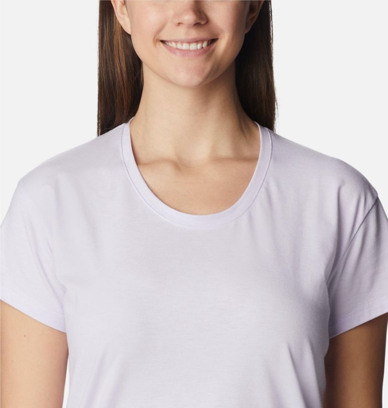 Columbia Sun Trek Women's T-Shirt Purple | UHTJIM-675