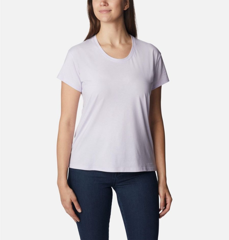 Columbia Sun Trek Women\'s T-Shirt Purple | UHTJIM-675