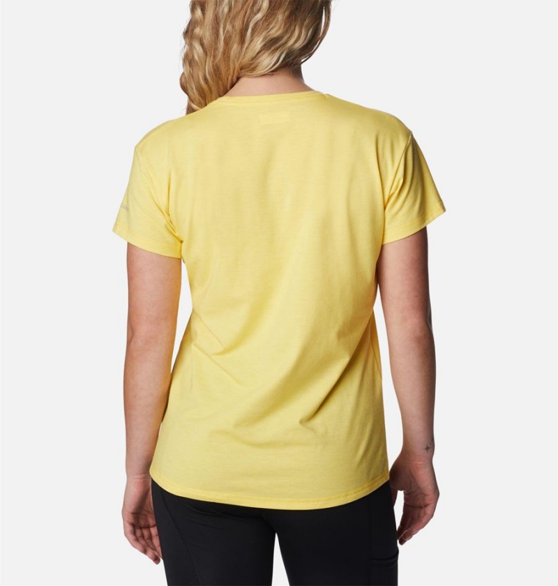 Columbia Sun Trek Women's T-Shirt Yellow | SQDLCP-769