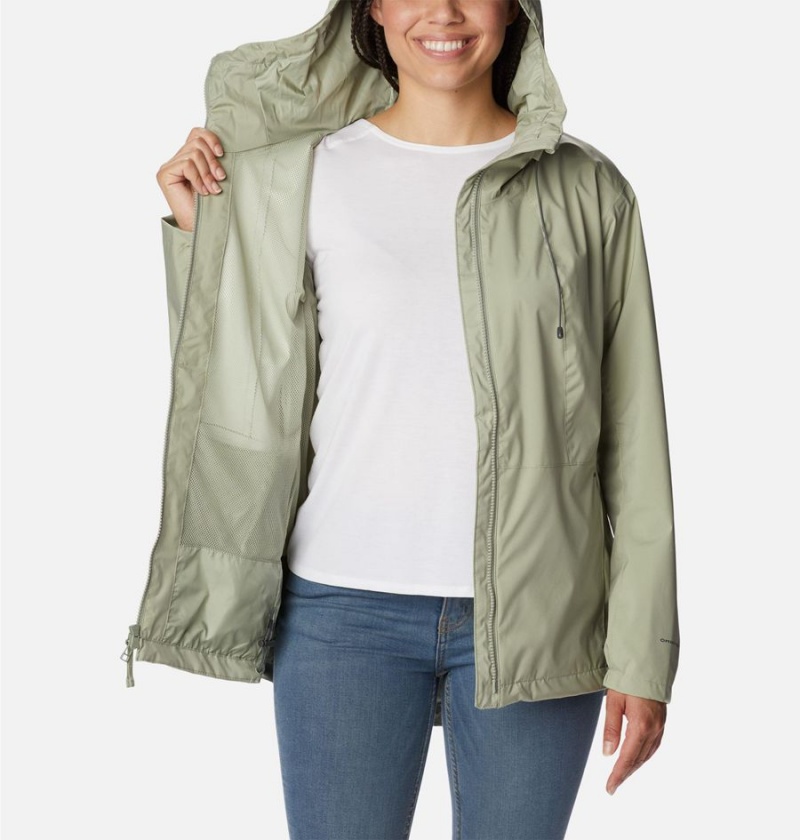 Columbia Sunrise Ridge Women's Rain Jacket Green | HZNIJQ-837