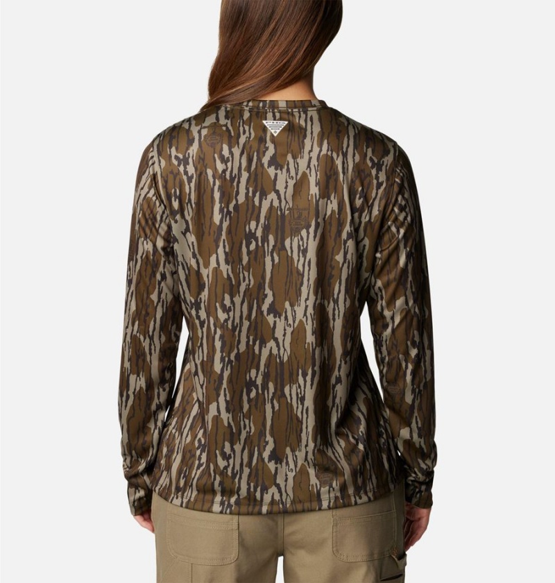 Columbia Super PHG Tough Shot Long Sleeve Women's T-Shirt Brown | PLGTCZ-029