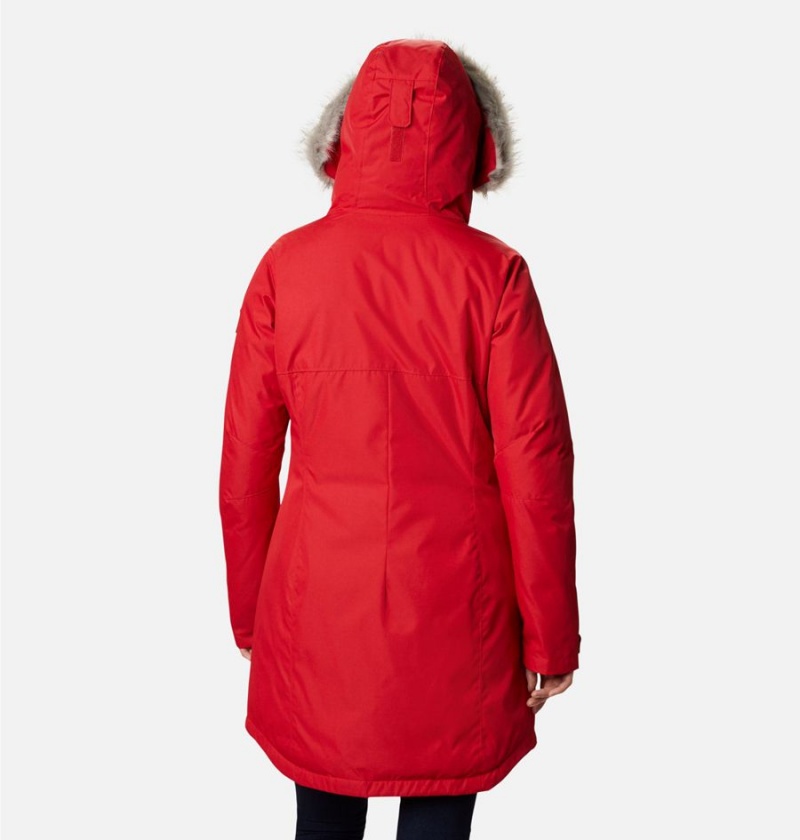 Columbia Suttle Mountain Long Insulated Women's Coats Red | ZXVCHT-936