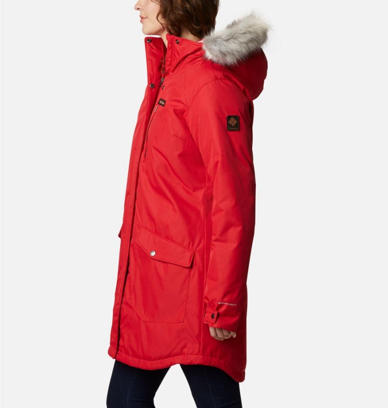 Columbia Suttle Mountain Long Insulated Women's Coats Red | ZXVCHT-936