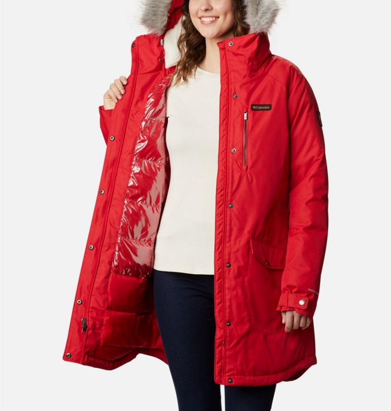 Columbia Suttle Mountain Long Insulated Women's Coats Red | ZXVCHT-936