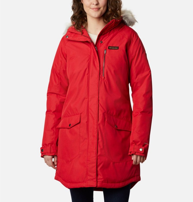 Columbia Suttle Mountain Long Insulated Women\'s Coats Red | ZXVCHT-936