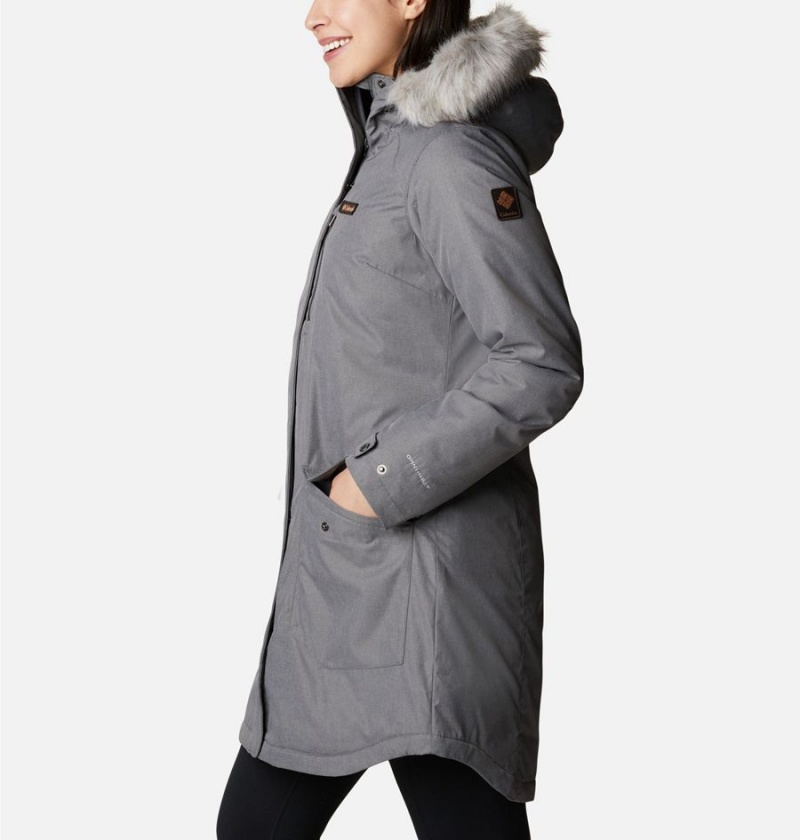 Columbia Suttle Mountain Long Insulated Women's Coats Grey | YBTSGP-850