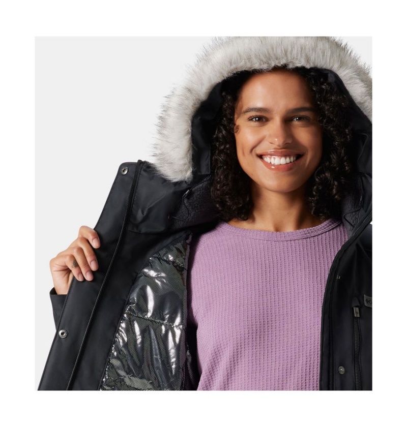 Columbia Suttle Mountain Long Insulated Women's Coats Black | RHKSVG-570