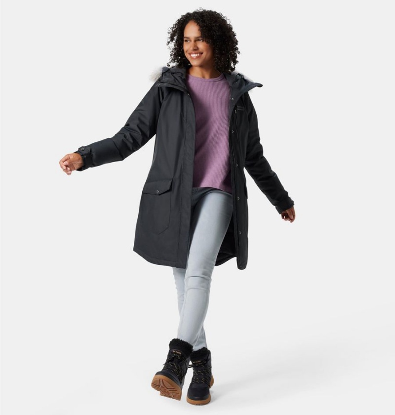 Columbia Suttle Mountain Long Insulated Women's Coats Black | RHKSVG-570