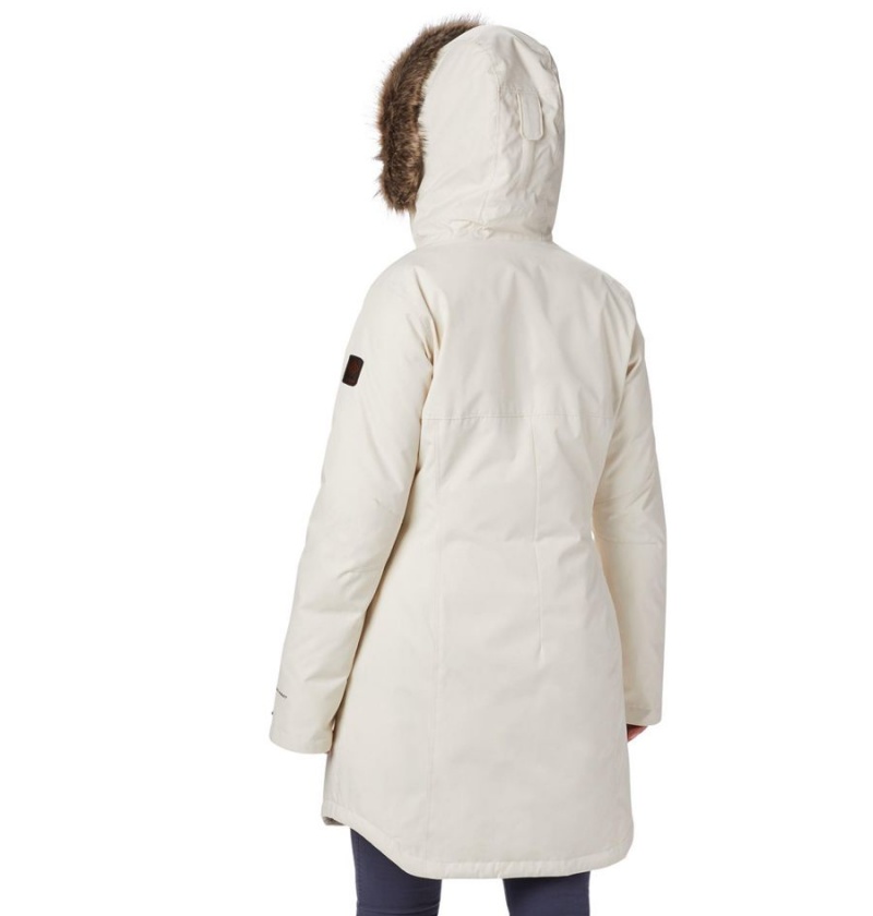 Columbia Suttle Mountain Long Insulated Women's Coats White | XQKDIM-851
