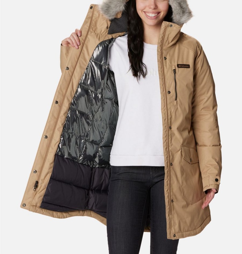 Columbia Suttle Mountain Long Insulated Women's Coats Khaki | ICADPW-572