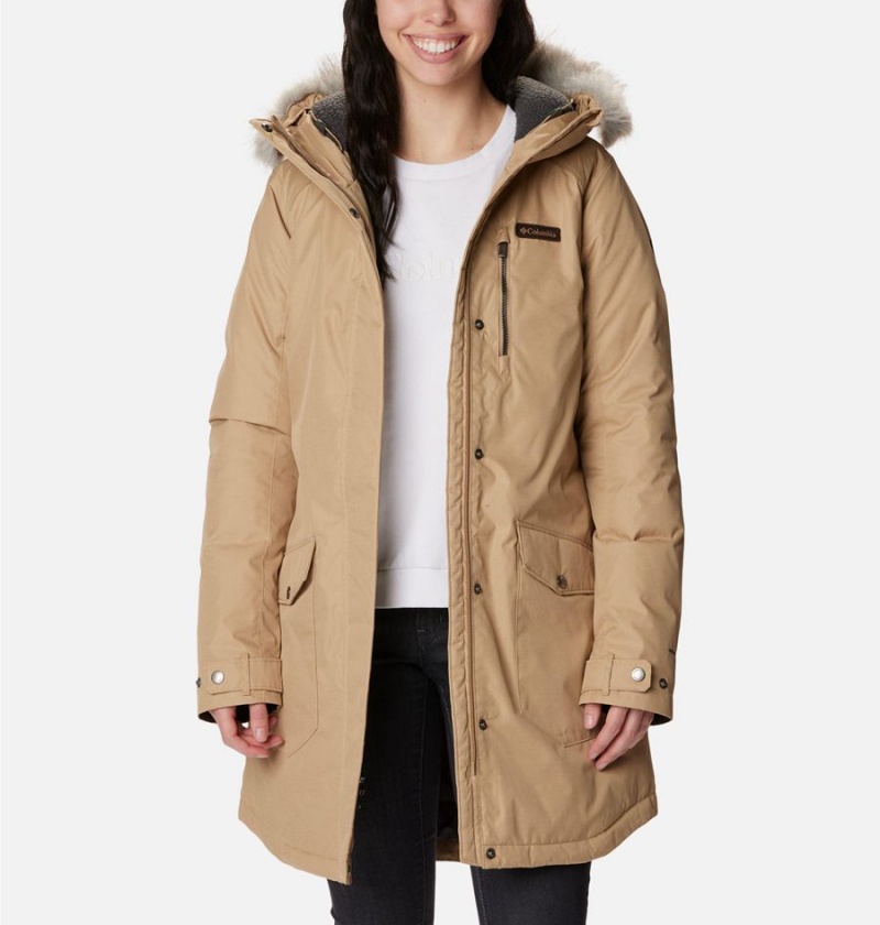 Columbia Suttle Mountain Long Insulated Women's Coats Khaki | ICADPW-572