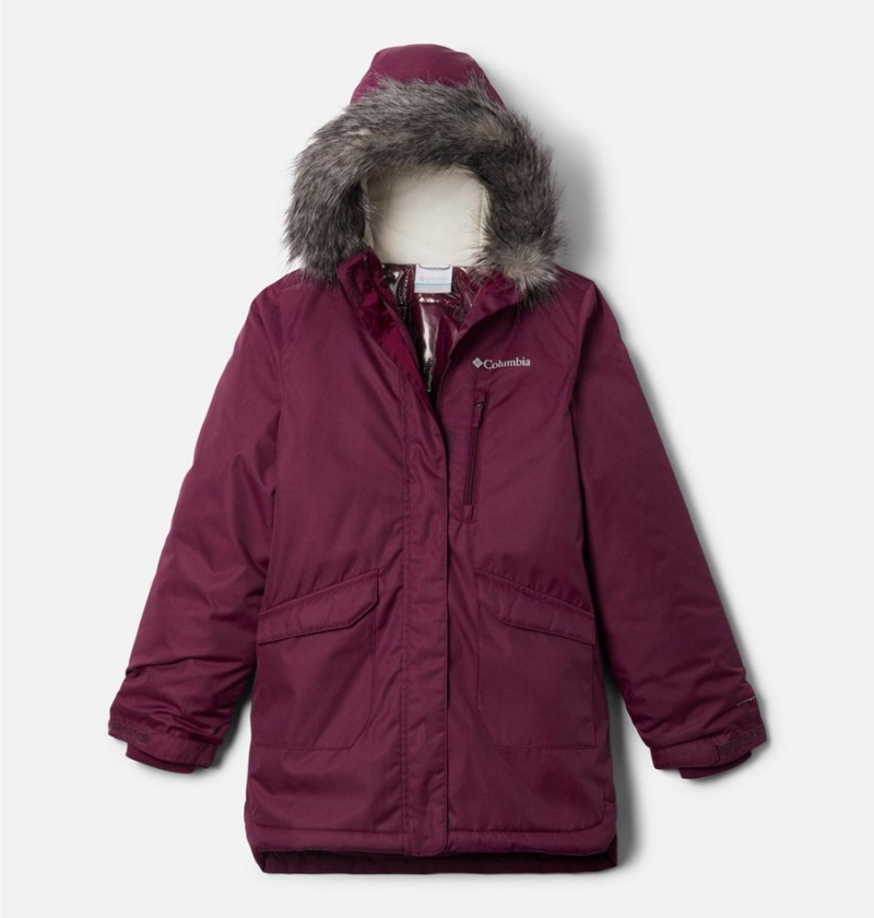 Columbia Suttle Mountain Long Insulated Kids\' Jacket Coral | SAVHER-984