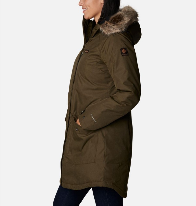 Columbia Suttle Mountain Long Insulated Women's Coats Olive | QAFNDI-183