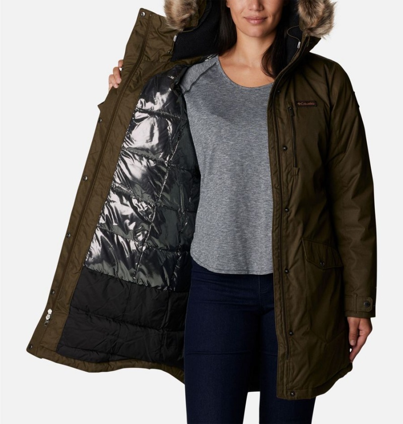Columbia Suttle Mountain Long Insulated Women's Coats Olive | QAFNDI-183
