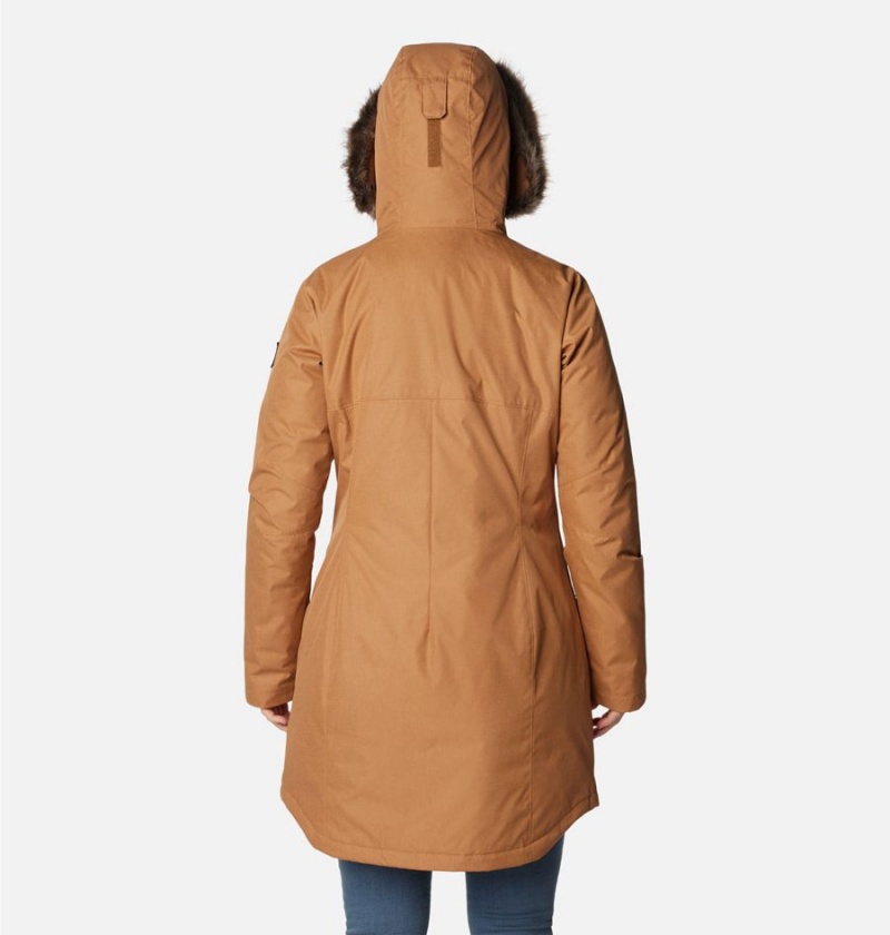 Columbia Suttle Mountain Long Insulated Women's Coats Brown | DKRASG-021