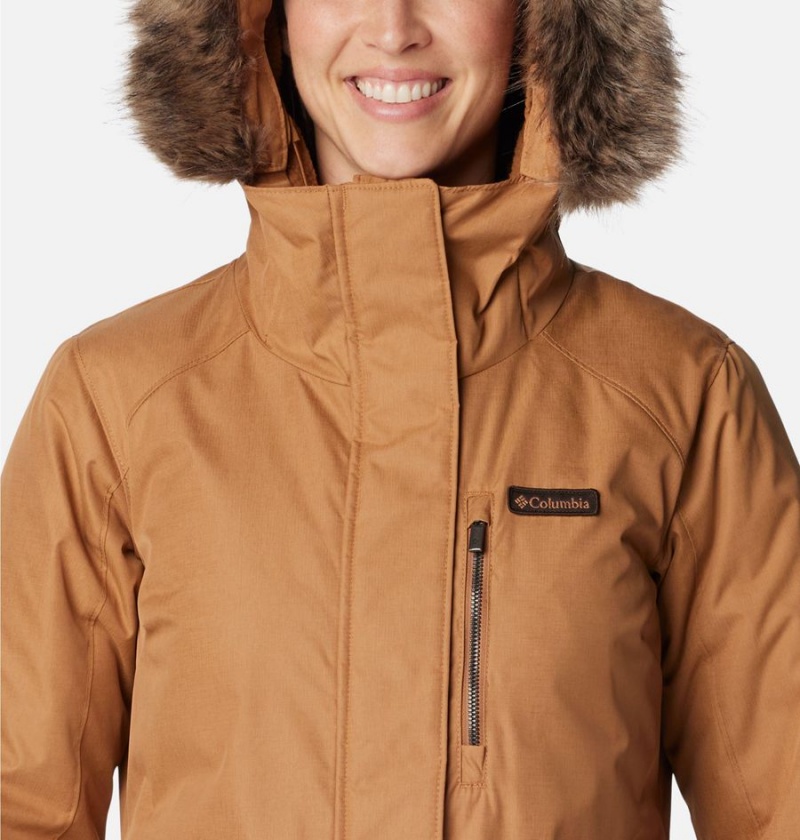 Columbia Suttle Mountain Long Insulated Women's Coats Brown | DKRASG-021