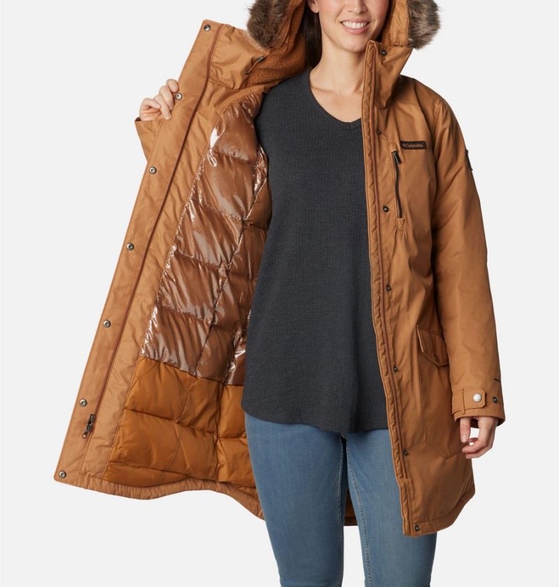 Columbia Suttle Mountain Long Insulated Women's Coats Brown | DKRASG-021