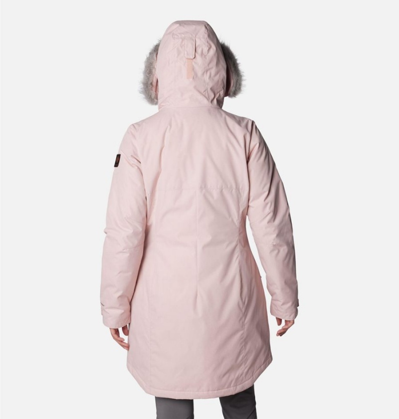 Columbia Suttle Mountain Long Insulated Women's Coats Pink | QLNYRE-913