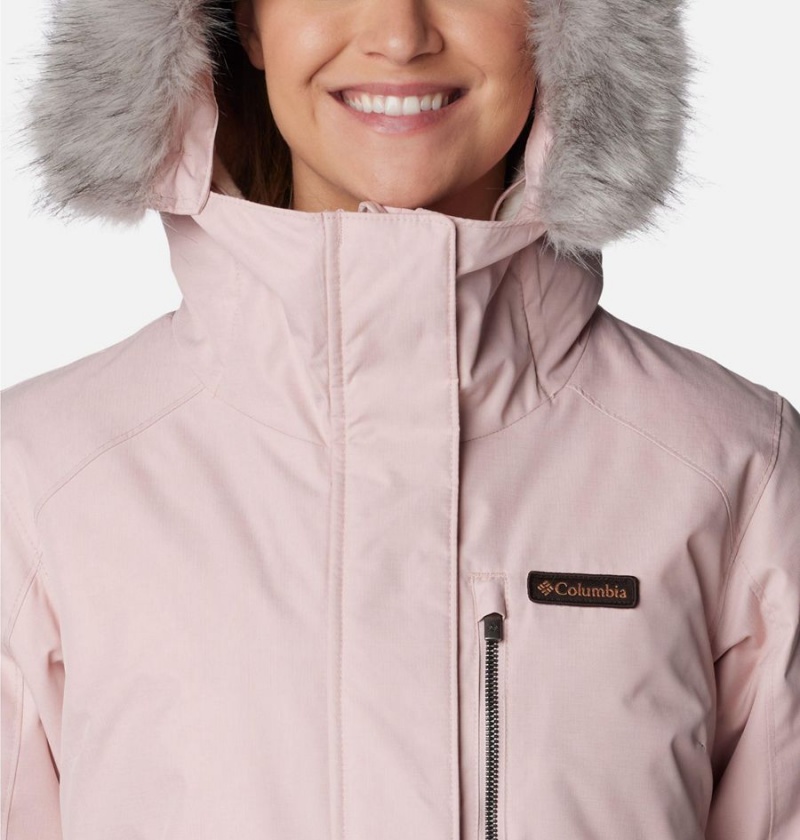 Columbia Suttle Mountain Long Insulated Women's Coats Pink | QLNYRE-913