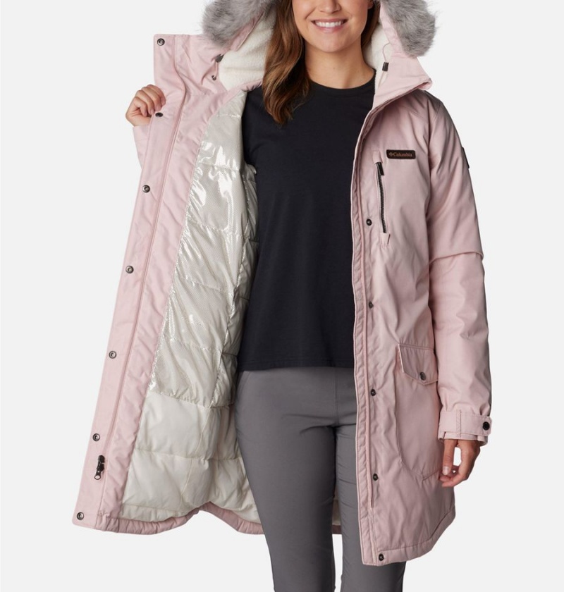 Columbia Suttle Mountain Long Insulated Women's Coats Pink | QLNYRE-913