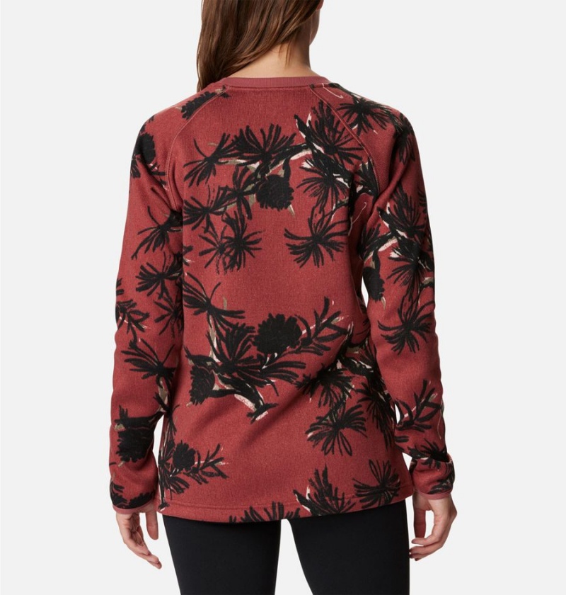 Columbia Sweater Weather Fleece Crew Women's Pullover Coral | HSLEWO-803