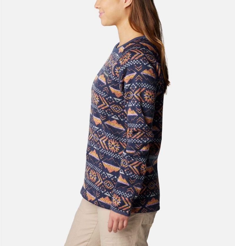 Columbia Sweater Weather Fleece Crew Women's Pullover Coral | HRWVDZ-534