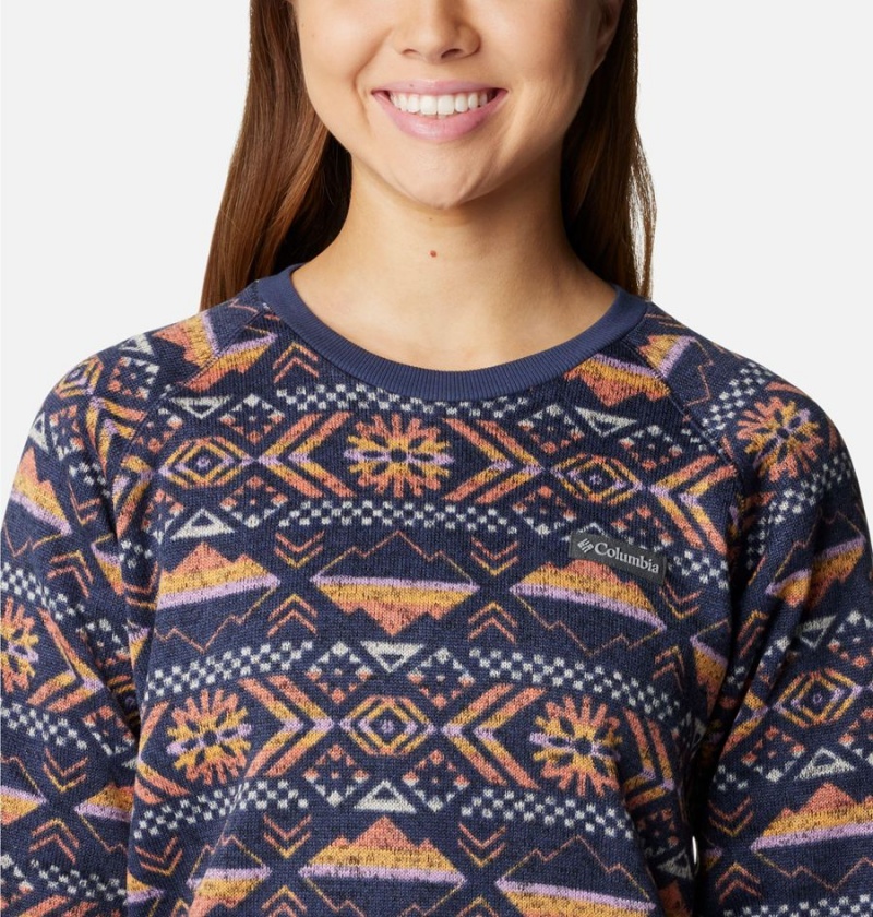 Columbia Sweater Weather Fleece Crew Women's Pullover Coral | HRWVDZ-534