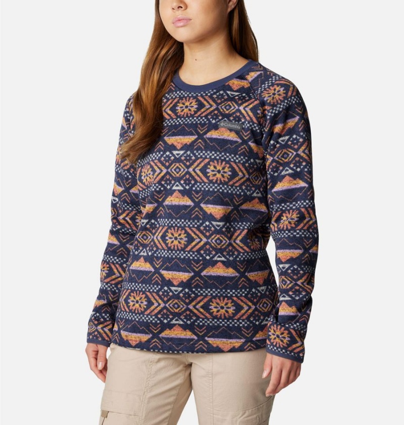 Columbia Sweater Weather Fleece Crew Women's Pullover Coral | HRWVDZ-534