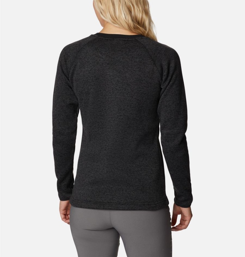 Columbia Sweater Weather Fleece Crew Women's Pullover Black | KUPNXW-410