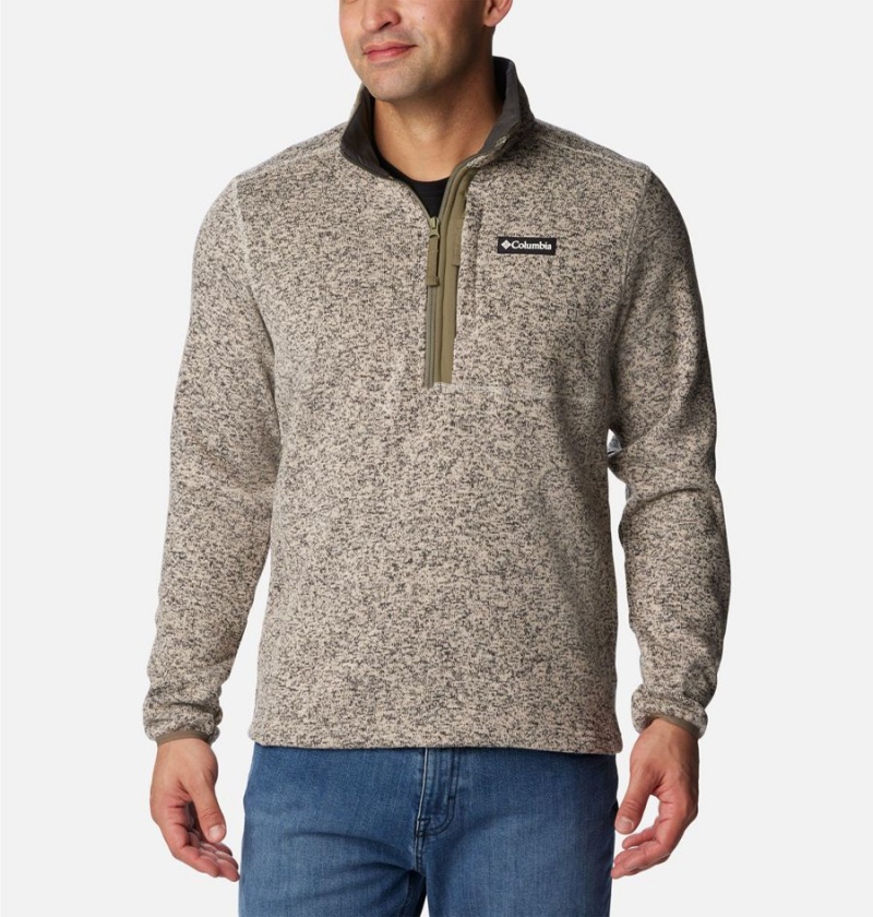 Columbia Sweater Weather Fleece Half Zip Men\'s Pullover Grey | UDVCRX-734