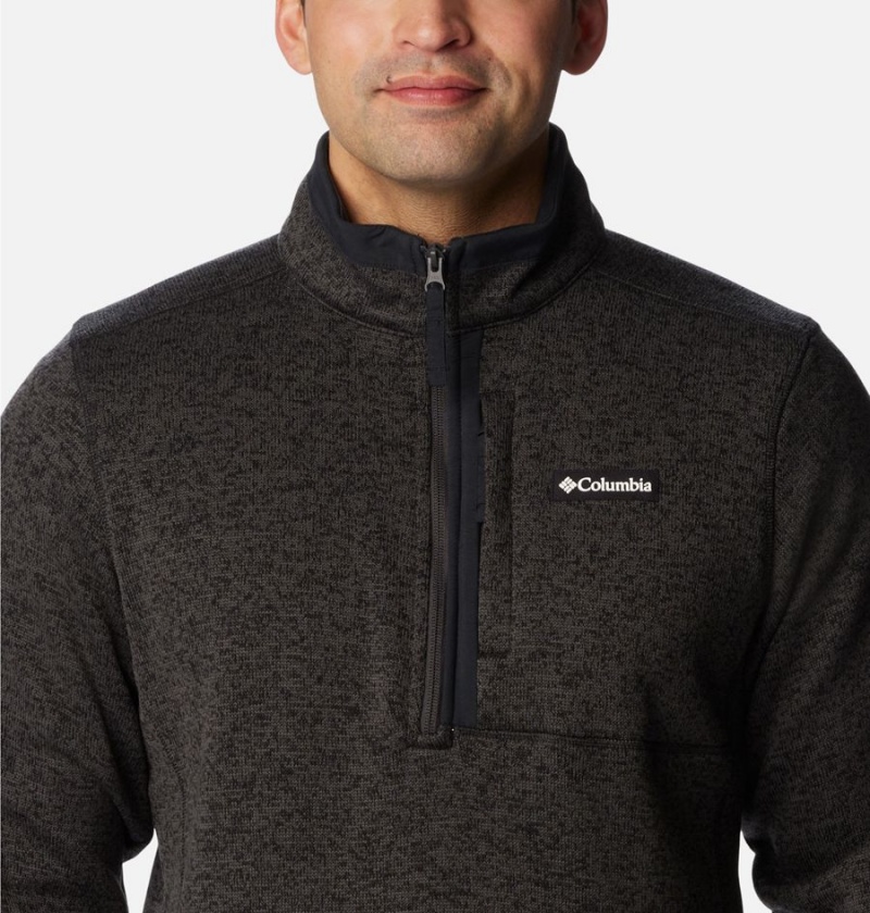 Columbia Sweater Weather Fleece Half Zip Men's Pullover Black | FMIYRA-941