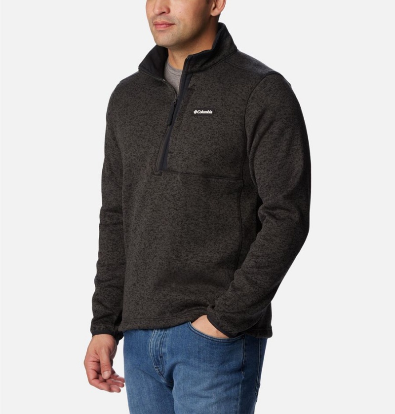 Columbia Sweater Weather Fleece Half Zip Men's Pullover Black | FMIYRA-941
