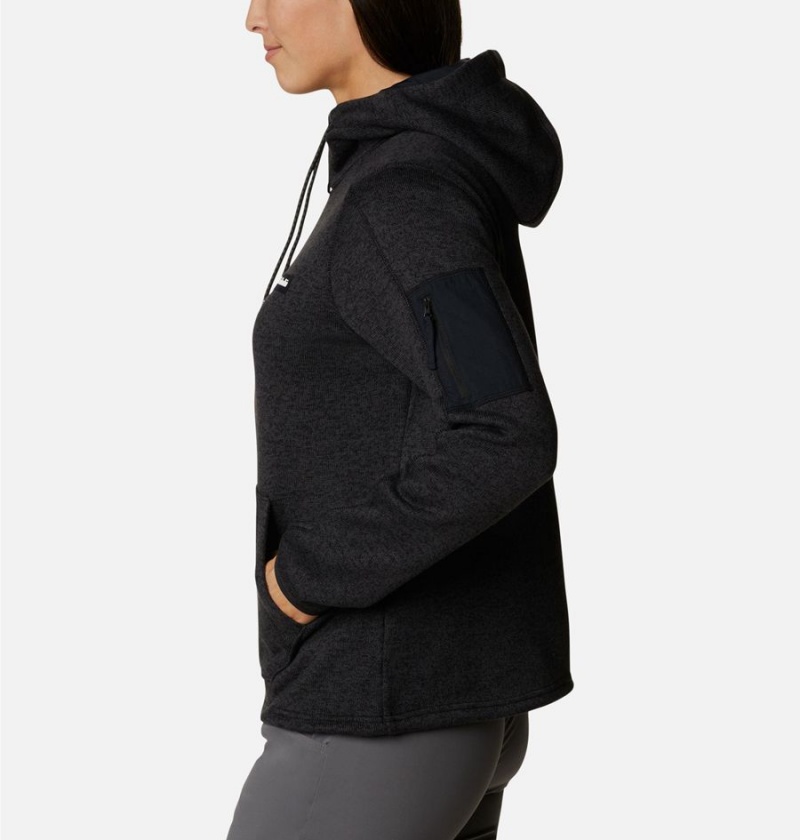 Columbia Sweater Weather Fleece Pullover Women's Hoodie Black | WOIXUR-824