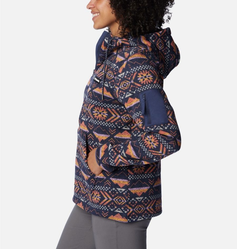 Columbia Sweater Weather Fleece Pullover Women's Hoodie Coral | DKARFL-148
