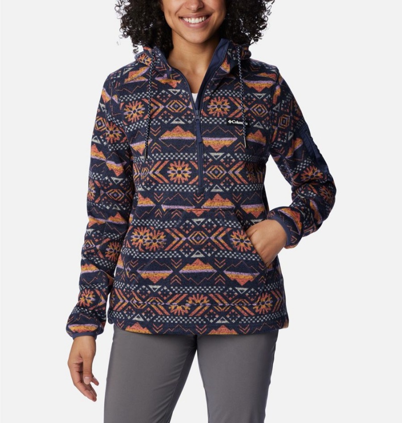 Columbia Sweater Weather Fleece Pullover Women\'s Hoodie Coral | DKARFL-148