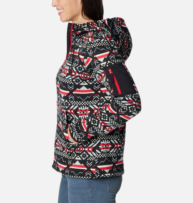 Columbia Sweater Weather Fleece Pullover Women's Hoodie Red | ZJCUAW-574