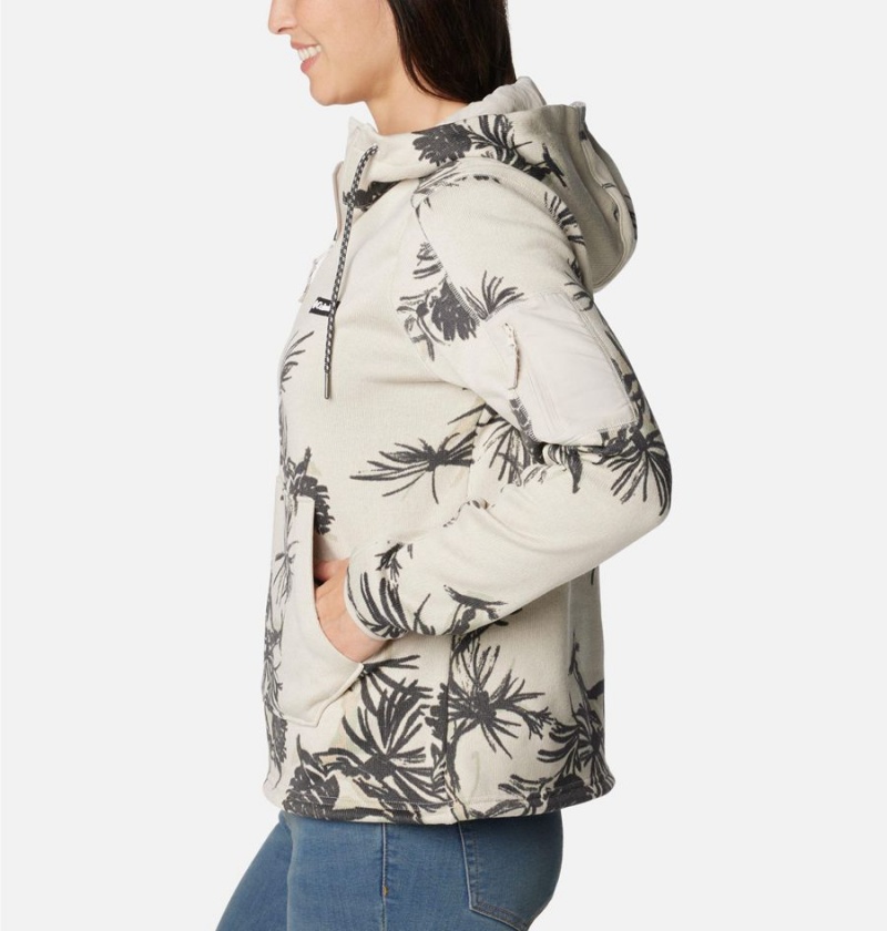 Columbia Sweater Weather Fleece Pullover Women's Hoodie Beige | SNRPEW-269