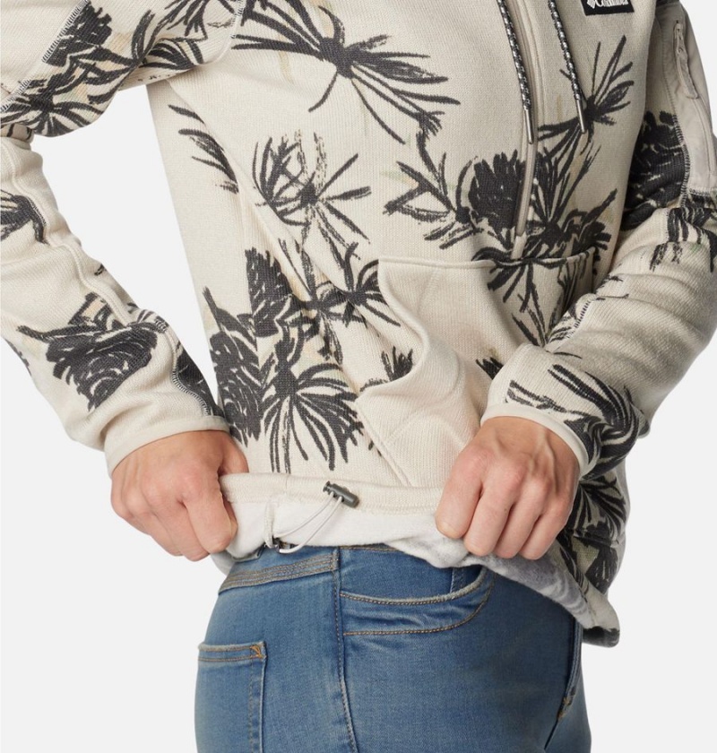Columbia Sweater Weather Fleece Pullover Women's Hoodie Beige | SNRPEW-269