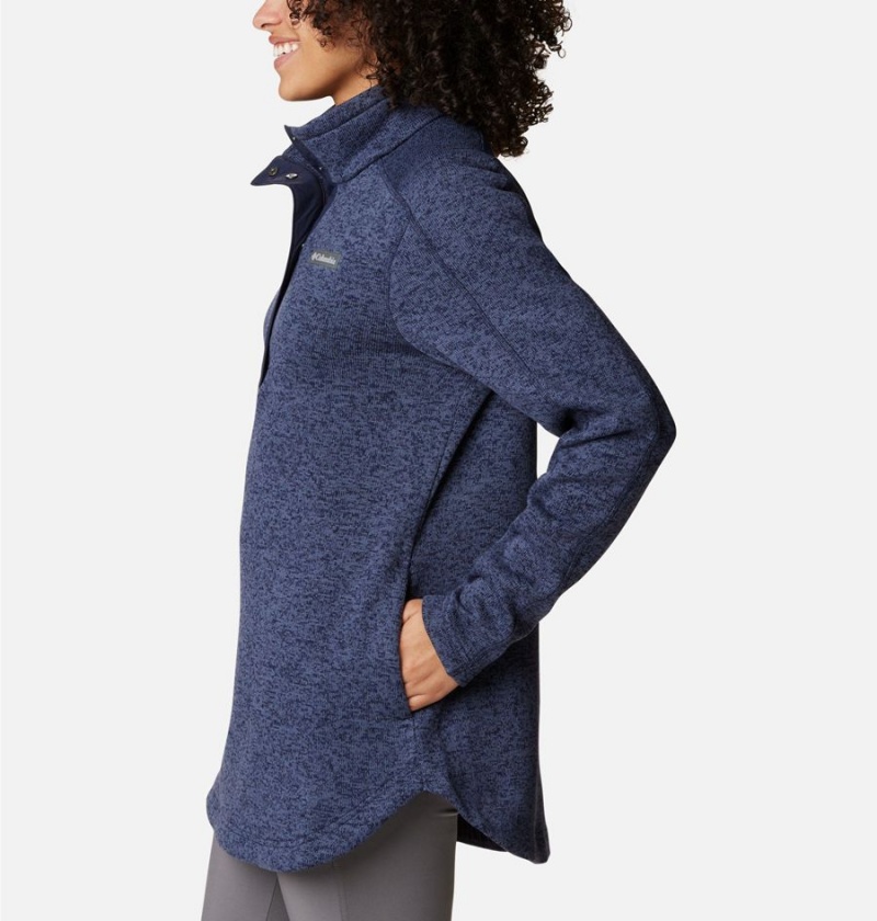 Columbia Sweater Weather Fleece Tunic Women's Pullover Navy | ZYKHCS-789