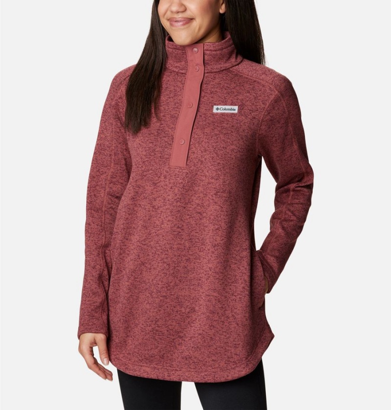 Columbia Sweater Weather Fleece Tunic Women's Pullover Coral | JWXOCL-765
