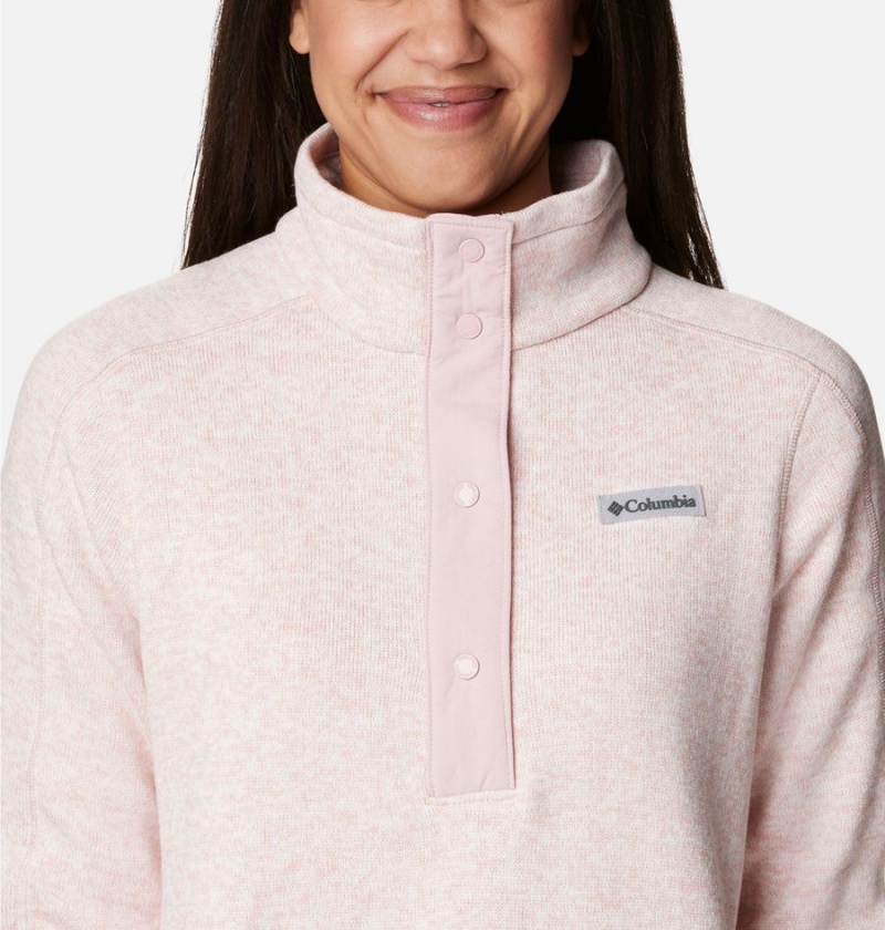 Columbia Sweater Weather Fleece Tunic Women's Pullover Pink | YNXUVS-719