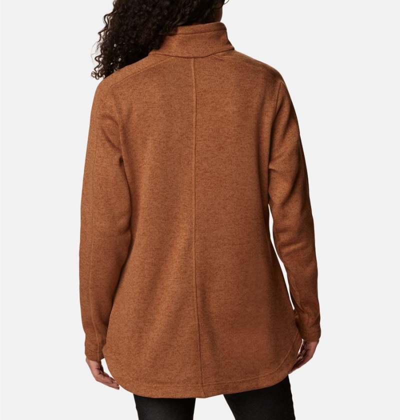 Columbia Sweater Weather Fleece Tunic Women's Pullover Brown | PCYWTL-143