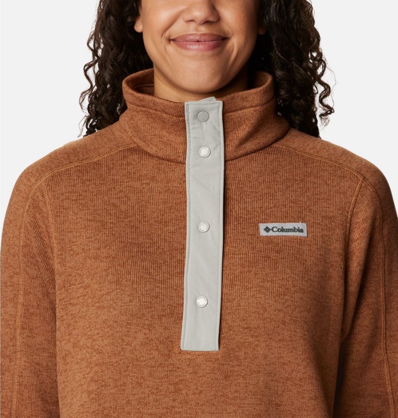 Columbia Sweater Weather Fleece Tunic Women's Pullover Brown | PCYWTL-143