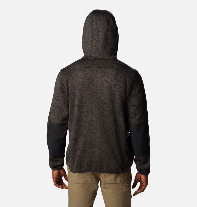 Columbia Sweater Weather Full Zip Hoodie Men's Fleece Jacket Black | YXCPJE-693