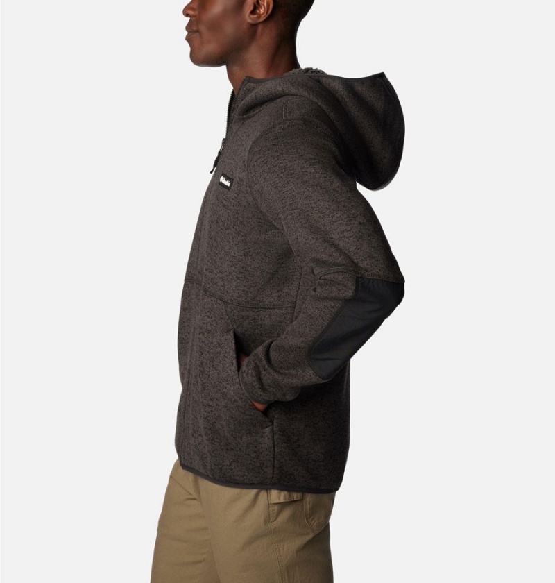 Columbia Sweater Weather Full Zip Hoodie Men's Fleece Jacket Black | YXCPJE-693