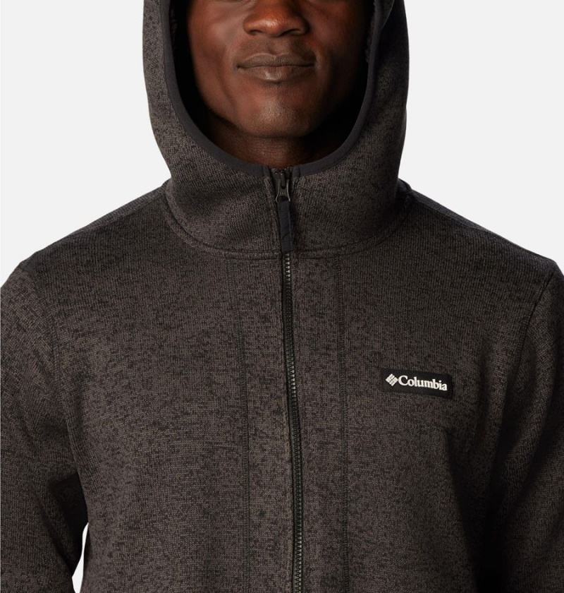 Columbia Sweater Weather Full Zip Hoodie Men's Fleece Jacket Black | YXCPJE-693
