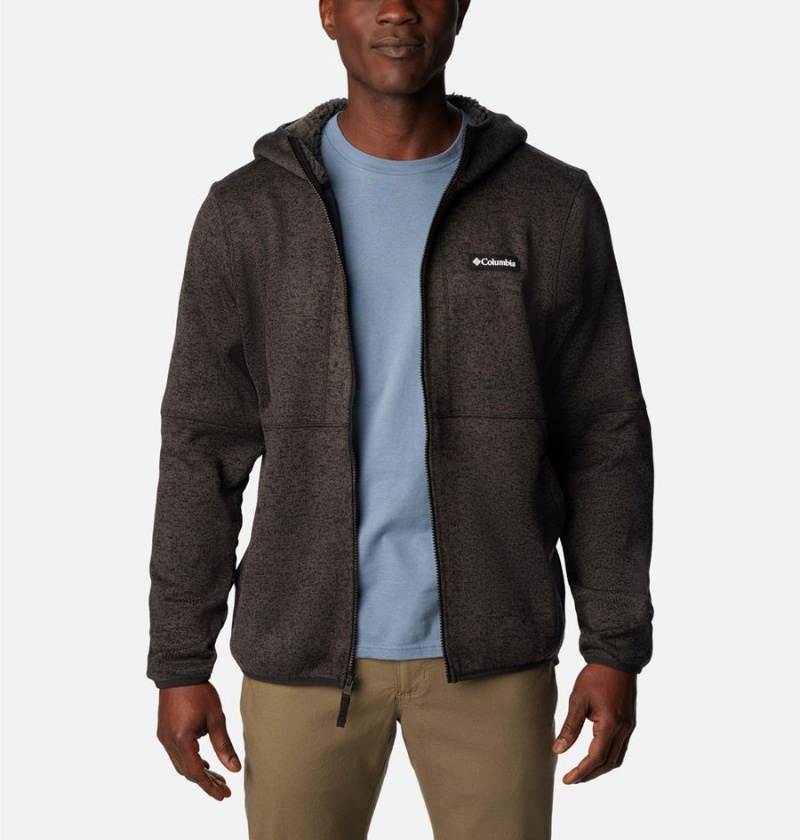 Columbia Sweater Weather Full Zip Hoodie Men's Fleece Jacket Black | YXCPJE-693