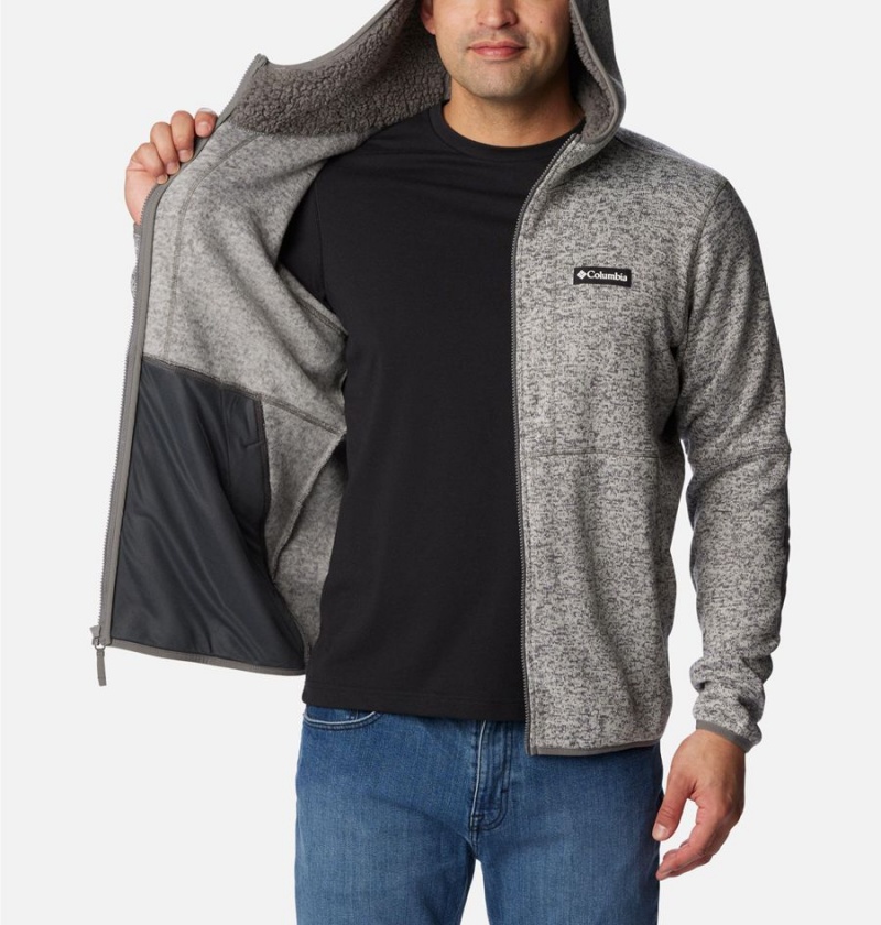 Columbia Sweater Weather Full Zip Hoodie Men's Fleece Jacket Grey | FGVXKE-527