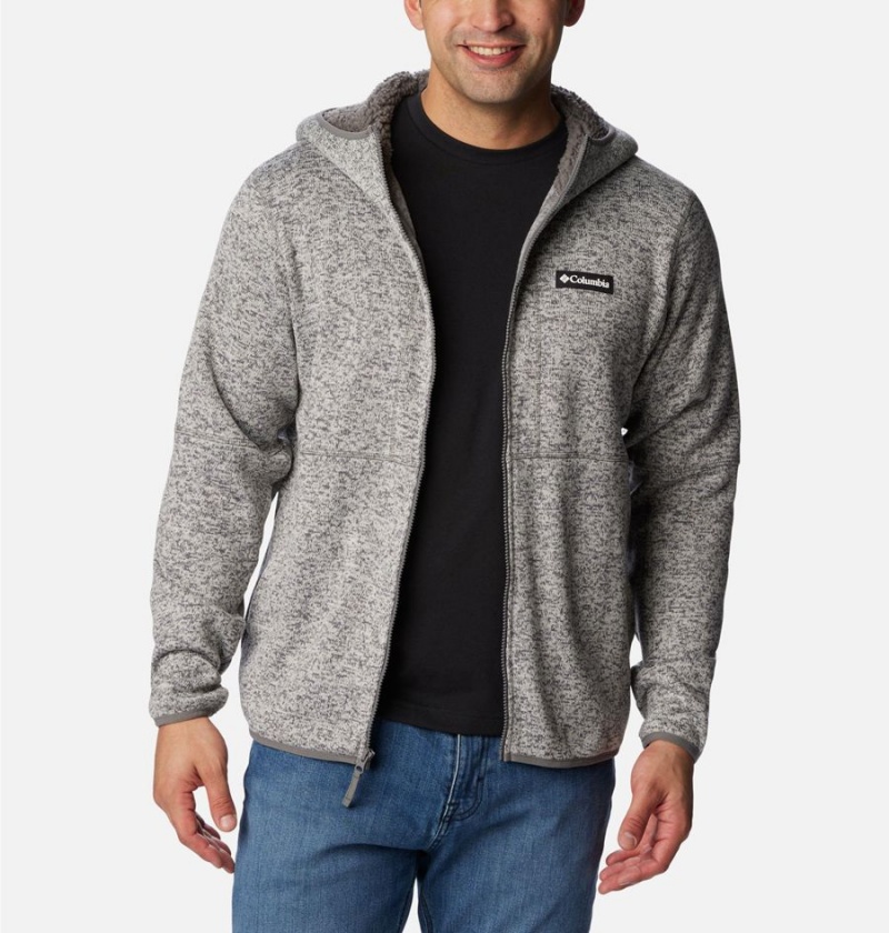 Columbia Sweater Weather Full Zip Hoodie Men's Fleece Jacket Grey | FGVXKE-527